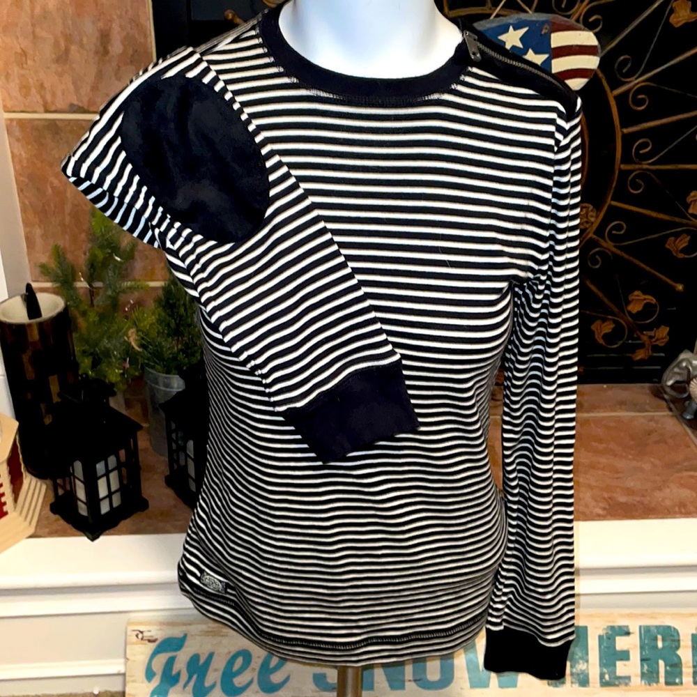 LRL Lauren Jeans Co. Small Striped University Top